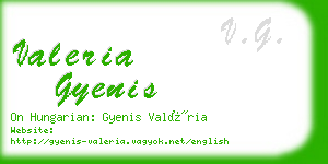 valeria gyenis business card